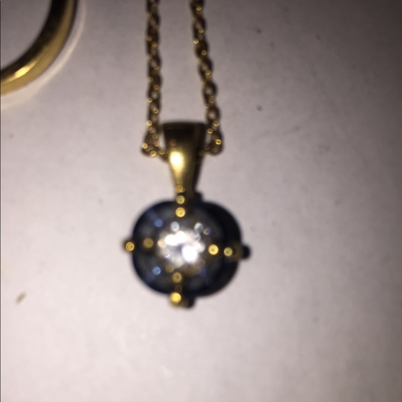 Avon Sapphire pendant necklace & ring set - Picture 3 of 8